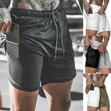 Load image into Gallery viewer, Fashion Men Elastic Waist Sports Shorts with Phone Pocket
