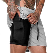 Load image into Gallery viewer, Fashion Men Elastic Waist Sports Shorts with Phone Pocket
