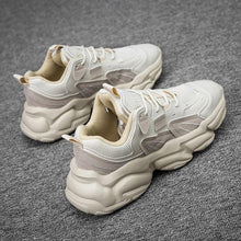 将图片加载到图库查看器，Fashion Mens Sneakers White Trend Casual Comfortable Black Mens Chunky Sneaker Design Summer White Outdoor Running Tennis Sneakers Sport Fashion Comfortable Casual Mens Sneakers
