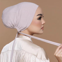 Load image into Gallery viewer, Fashion Modal Under Scarf  Hijab Turban Cap Cotton With Band Adjustable Inner Hijab cap Muslim Turban Hijab Cap For Women
