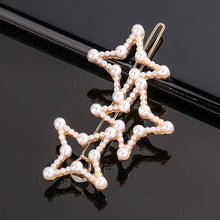 Load image into Gallery viewer, Fashion Pearl Hair Clip Women Girls Elegant Design Triangular Star Round Hairpin Barrette Hair Pins Ponytail Gorgeous Hair Accessories For Women

