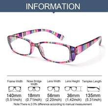 Load image into Gallery viewer, Fashion Print Reading Glasses Women Men Anti Blue Light Glasses Computer Goggles Eye Protection For Men And Women  Portable High-definition  Lens Retro Magnifier Eyewear Diopter +1.0~+4.0
