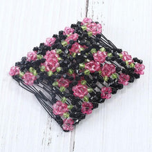 Load image into Gallery viewer, Fashion Professional Hair Comb Ladies Magic Beads Elasticity Double Bead String Clamp Stretchy Gorgeous Hair Accessories For Women for Valentine's Day
