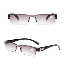 Load image into Gallery viewer, Fashion Reading Glasses Men Women Clear Lens Half Frame Presbyopic Eyewear For Reader Computer Reading Glasses For Women And Men Fashion Rectangle Eyewear Frame
