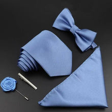 将图片加载到图库查看器，Fashion Red Business Necktie Matching Bowtie Flower Vintage Design Set For Men Self-Tie Bow Tie And Pocket Square Classic Business Tuxedo Wedding Bowties Handkerchief Set Men Necktie And Pocket Square Set
