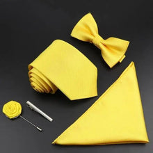 将图片加载到图库查看器，Fashion Red Business Necktie Matching Bowtie Flower Vintage Design Set For Men Self-Tie Bow Tie And Pocket Square Classic Business Tuxedo Wedding Bowties Handkerchief Set Men Necktie And Pocket Square Set
