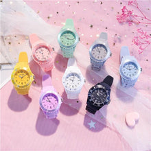 将图片加载到图库查看器，Fashion Silicone Women Watches Simple Sport Quartz Wristwatches Fresh Children Clock Casual Quartz Wristwatch Silicone Band Watch For Women Girls Student Watches
