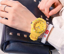 将图片加载到图库查看器，Fashion Silicone Women Watches Simple Sport Quartz Wristwatches Fresh Children Clock Casual Quartz Wristwatch Silicone Band Watch For Women Girls Student Watches
