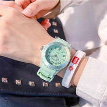 将图片加载到图库查看器，Fashion Silicone Women Watches Simple Sport Quartz Wristwatches Fresh Children Clock Casual Quartz Wristwatch Silicone Band Watch For Women Girls Student Watches
