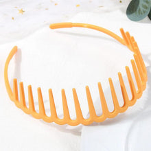 Load image into Gallery viewer, Fashion Simple Headdress Solid Color Resin Hair Comb Hairbands Headband Hair Hoop Bezel With Teeth Gorgeous Hair Accessories For Women
