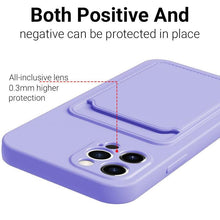 Load image into Gallery viewer, Fashion Sleek Phone Case For Iphone 11 Cases Card Slot Silicon Iphone 13 Pro Max 12 13 Mini Covers Elegant Simple Ultra-thin Back Mobile Phone Case with Card Holder
