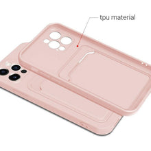 Load image into Gallery viewer, Fashion Sleek Phone Case For Iphone 11 Cases Card Slot Silicon Iphone 13 Pro Max 12 13 Mini Covers Elegant Simple Ultra-thin Back Mobile Phone Case with Card Holder
