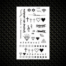 Load image into Gallery viewer, Fashion Small Sexy Black Temporary Waterproof Tattoo Cute Star Heart Tattoos Sticker Body Finger Tattoo For Kids Womens

