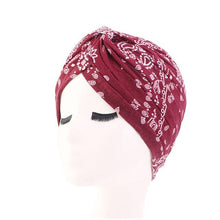 Load image into Gallery viewer, Fashion Soft Cotton Print Inner Headdress Lightweight Turban Elegant Bonnet Hijab Caps Arab Wrap Hijab Headscarf Hat For Woman
