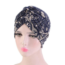 Load image into Gallery viewer, Fashion Soft Cotton Print Inner Headdress Lightweight Turban Elegant Bonnet Hijab Caps Arab Wrap Hijab Headscarf Hat For Woman
