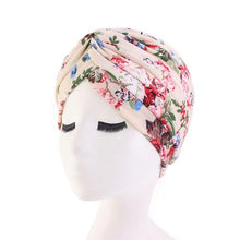 Load image into Gallery viewer, Fashion Soft Cotton Print Inner Headdress Lightweight Turban Elegant Bonnet Hijab Caps Arab Wrap Hijab Headscarf Hat For Woman
