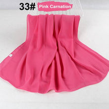 Load image into Gallery viewer, Fashion Soft Long Plain High Quality Premium Heavy Lightweight Elegant Chiffon Hijab Scarf  Scarves Hijabs Lightweight Islamic Head Wear Escharpe Shawls Long Shawls For Women
