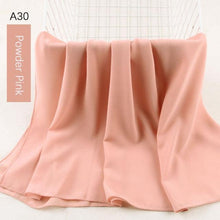 Load image into Gallery viewer, Fashion Soft Long Plain High Quality Premium Heavy Lightweight Elegant Chiffon Hijab Scarf  Scarves Hijabs Lightweight Islamic Head Wear Escharpe Shawls Long Shawls For Women
