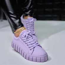 Load image into Gallery viewer, Fashion Spring New Purple Shoes Platform Sneakers Women Tenis Casual Shoes Lightweight Comfortable Vulcanize Shoes Luxury Fashion Womens Leather Sneakers

