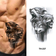 Load image into Gallery viewer, Fashion Temporary Sticker Tiger Tattoo Waterproof Removable Realistic Body Tatoo For Mens
