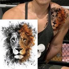 Load image into Gallery viewer, Fashion Temporary Sticker Tiger Tattoo Waterproof Removable Realistic Body Tatoo For Mens
