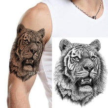 Load image into Gallery viewer, Fashion Temporary Sticker Tiger Tattoo Waterproof Removable Realistic Body Tatoo For Mens
