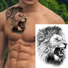 Load image into Gallery viewer, Fashion Temporary Sticker Tiger Tattoo Waterproof Removable Realistic Body Tatoo For Mens
