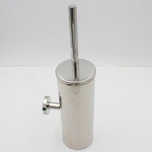 将图片加载到图库查看器，Fashion Toilet Cleaning Brush Holder Sets Wall Mount Stainless Steel Bathroom Accessories Hardware Black Chrome Toilet Bowl Brush with Stainless Steel Handle Durable Bristles Deep Cleaning Compact Bathroom Brush Save Space Good Grip Anti-Drip
