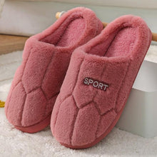 将图片加载到图库查看器，Fashion Winter Home Plush Slippers For Women Couples Non Slip House Shoes Unisex Men Indoor Bedrom House Slippers Cozy Fluff Bedroom Slippers Spa Slippers Closed Toe Design
