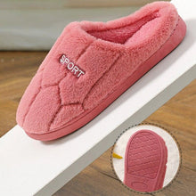 将图片加载到图库查看器，Fashion Winter Home Plush Slippers For Women Couples Non Slip House Shoes Unisex Men Indoor Bedrom House Slippers Cozy Fluff Bedroom Slippers Spa Slippers Closed Toe Design
