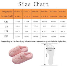 将图片加载到图库查看器，Fashion Winter Home Plush Slippers For Women Couples Non Slip House Shoes Unisex Men Indoor Bedrom House Slippers Cozy Fluff Bedroom Slippers Spa Slippers Closed Toe Design
