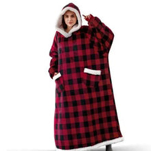 Load image into Gallery viewer, Fashion Winter Oversized Hoodies Sweatshirt Women Men Pullover Giant TV Blanket Hoodie Super Long Blanket With Sleeves  Super Long Flannel Blanket with Sleeves Winter Hoodie for Women Men Giant Fleece Pullover Oversized Hoodie
