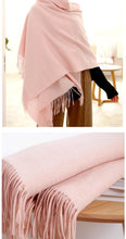 将图片加载到图库查看器，Fashion Winter Soft Wool Scarf Thickening Cashmere Lightweight Scarves Elegant Scarves Cashmere Escharpe Scarfs Lightweight Shawls Hijabs Shawls Scarves Warm Warps For Women
