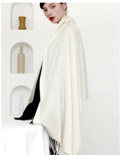 将图片加载到图库查看器，Fashion Winter Soft Wool Scarf Thickening Cashmere Lightweight Scarves Elegant Scarves Cashmere Escharpe Scarfs Lightweight Shawls Hijabs Shawls Scarves Warm Warps For Women
