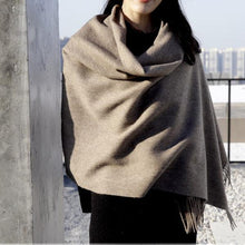 将图片加载到图库查看器，Fashion Winter Soft Wool Scarf Thickening Cashmere Lightweight Scarves Elegant Scarves Cashmere Escharpe Scarfs Lightweight Shawls Hijabs Shawls Scarves Warm Warps For Women
