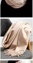 将图片加载到图库查看器，Fashion Winter Soft Wool Scarf Thickening Cashmere Lightweight Scarves Elegant Scarves Cashmere Escharpe Scarfs Lightweight Shawls Hijabs Shawls Scarves Warm Warps For Women
