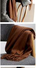 将图片加载到图库查看器，Fashion Winter Soft Wool Scarf Thickening Cashmere Lightweight Scarves Elegant Scarves Cashmere Escharpe Scarfs Lightweight Shawls Hijabs Shawls Scarves Warm Warps For Women
