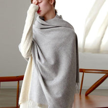 将图片加载到图库查看器，Fashion Winter Soft Wool Scarf Thickening Cashmere Lightweight Scarves Elegant Scarves Cashmere Escharpe Scarfs Lightweight Shawls Hijabs Shawls Scarves Warm Warps For Women
