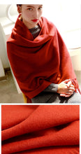 将图片加载到图库查看器，Fashion Winter Soft Wool Scarf Thickening Cashmere Lightweight Scarves Elegant Scarves Cashmere Escharpe Scarfs Lightweight Shawls Hijabs Shawls Scarves Warm Warps For Women
