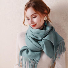 将图片加载到图库查看器，Fashion Winter Soft Wool Scarf Thickening Cashmere Lightweight Scarves Elegant Scarves Cashmere Escharpe Scarfs Lightweight Shawls Hijabs Shawls Scarves Warm Warps For Women
