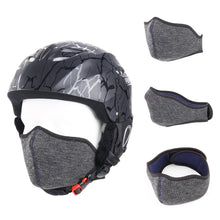 将图片加载到图库查看器，Fashion Winter Thermal Fleece Balaclava Full Face Mask Skiing Hat Bandana Hat Windproof Snowboard Scarves Women Men Helmet Cap Mask Balaclava Ski Mask with Ear Loop Adjustable Windproof Balaclava Half Face Mask Windproof Men Women
