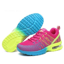将图片加载到图库查看器，Fashion Women Lightweight Running Shoes Outdoor Sports Shoes Breathable Mesh Comfort Air Cushion Lace Up Sneakers Womans Athletic Sneakers Workout Running Shoes
