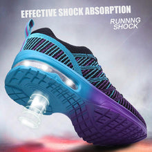 将图片加载到图库查看器，Fashion Women Lightweight Running Shoes Outdoor Sports Shoes Breathable Mesh Comfort Air Cushion Lace Up Sneakers Womans Athletic Sneakers Workout Running Shoes
