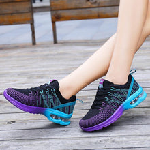 将图片加载到图库查看器，Fashion Women Lightweight Running Shoes Outdoor Sports Shoes Breathable Mesh Comfort Air Cushion Lace Up Sneakers Womans Athletic Sneakers Workout Running Shoes
