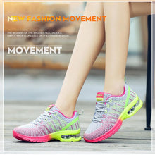 将图片加载到图库查看器，Fashion Women Lightweight Running Shoes Outdoor Sports Shoes Breathable Mesh Comfort Air Cushion Lace Up Sneakers Womans Athletic Sneakers Workout Running Shoes
