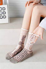 Load image into Gallery viewer, Fashion Women Socks New Spring Summer Mesh Thin Long Printed Socks Women Casual Breathable Fresh Flower Socks Korea Style Color Thin Socks For Women
