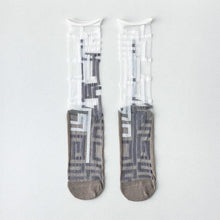 Load image into Gallery viewer, Fashion Women Socks New Spring Summer Mesh Thin Long Printed Socks Women Casual Breathable Fresh Flower Socks Korea Style Color Thin Socks For Women
