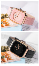 Load image into Gallery viewer, Fashion Women Watches White Leather Minimalist Rectangle Ladies Quartz Dress Wristwatch Fashion Leather Wrist Watch Rectangle Elegant Simple Dial Analog Quartz Dress Watch
