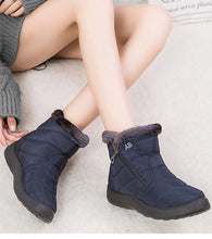 Load image into Gallery viewer, Fashion Womens Waterproof Boots Snow Boots For Winter Casual Lightweight Ankle Warm Winter Boots Fur Lined Warm Ankle Boots Slip On Waterproof Outdoor Booties Comfortable Shoes For Women
