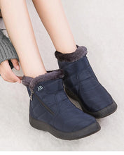 Load image into Gallery viewer, Fashion Womens Waterproof Boots Snow Boots For Winter Casual Lightweight Ankle Warm Winter Boots Fur Lined Warm Ankle Boots Slip On Waterproof Outdoor Booties Comfortable Shoes For Women

